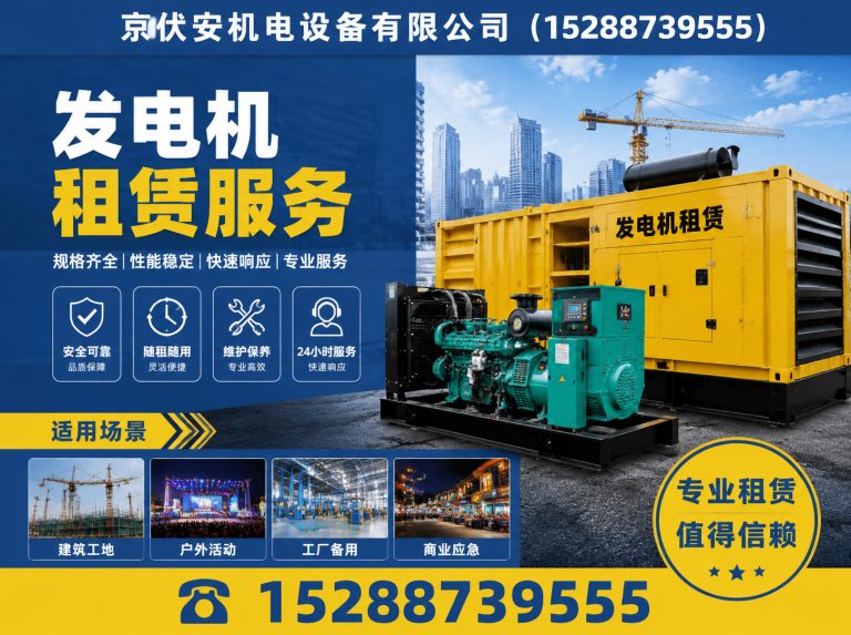 海南应急发电机出租展示图